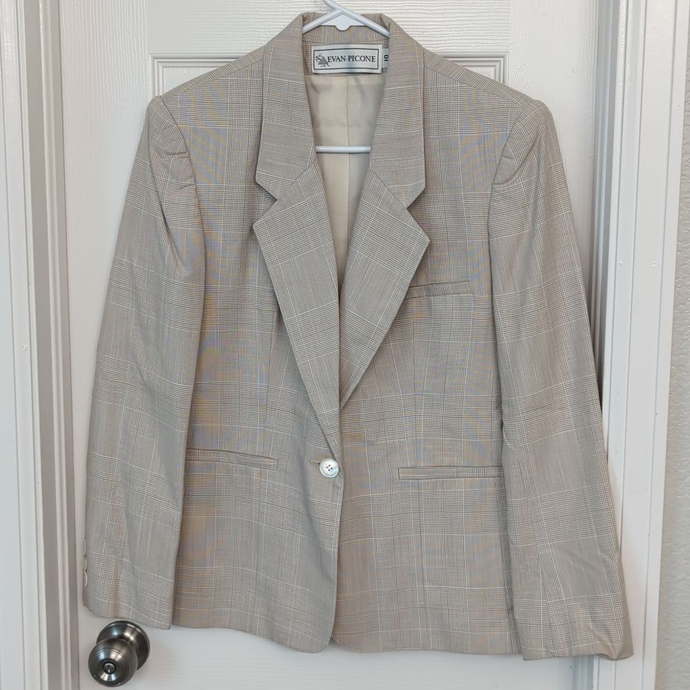 Evan Picone Vintage Made in USA ILGWU Blazer Skirt Size 10